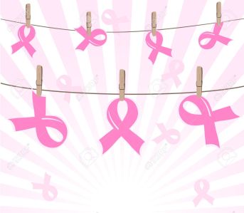 14085865-breast-cancer-pink-ribbons-on-rope-on-sunny-background-Stock-Vector